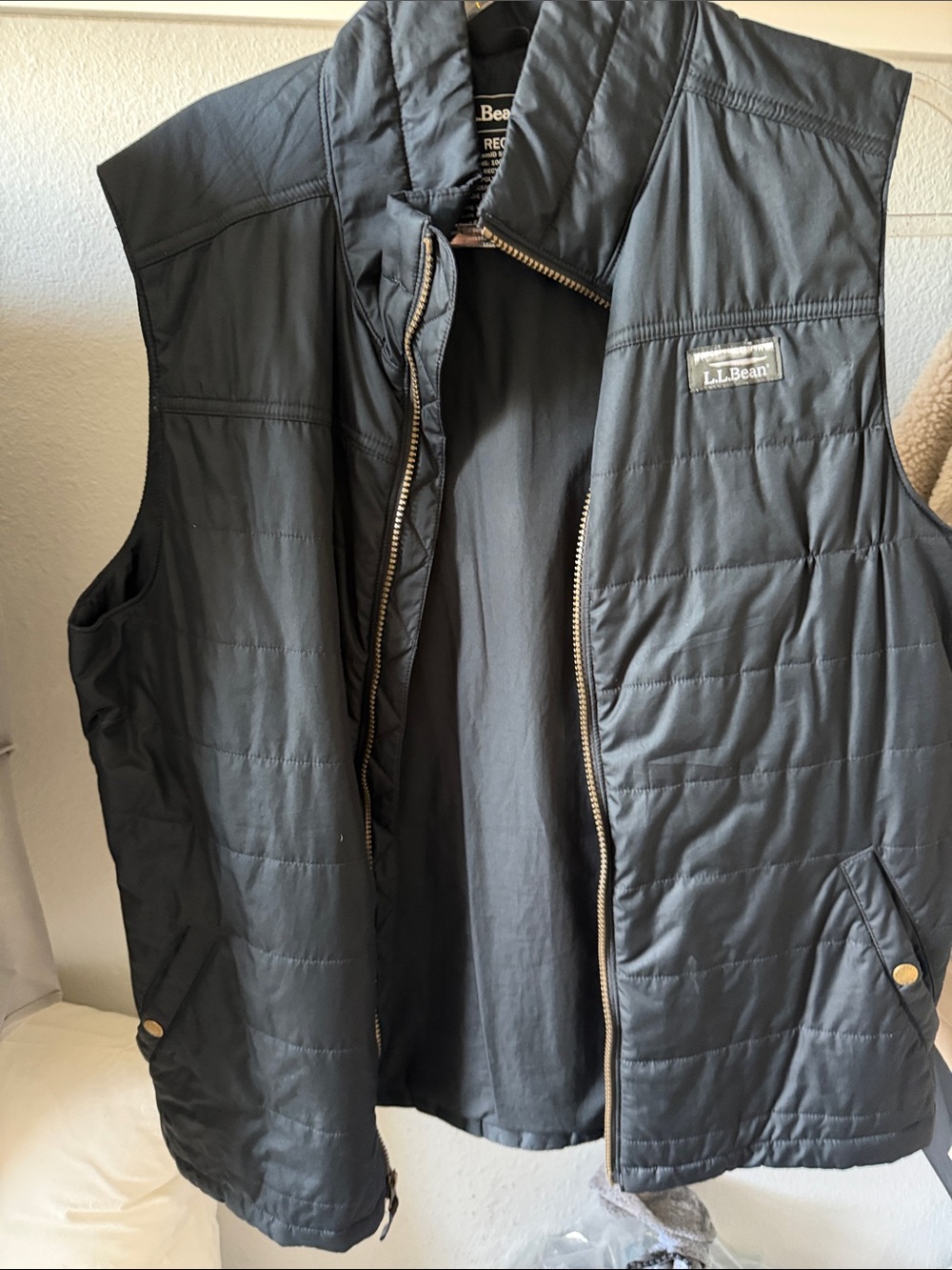 L.L. Bean Men’s Quilted Black Puffer Vest